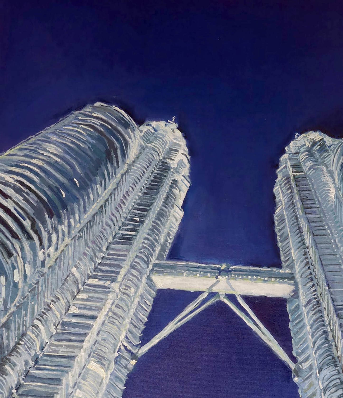 Oil painting Skyscrapers Varvarov Anatoly Viktorovich