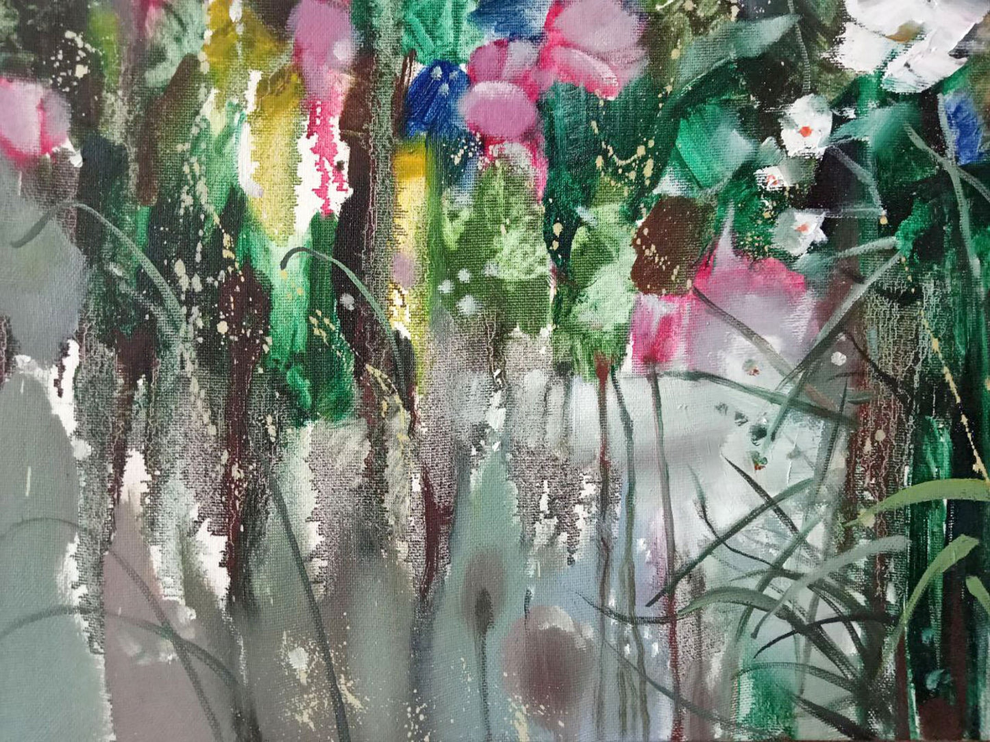 Abstract oil painting Flower eden Borisovich Tarabanov