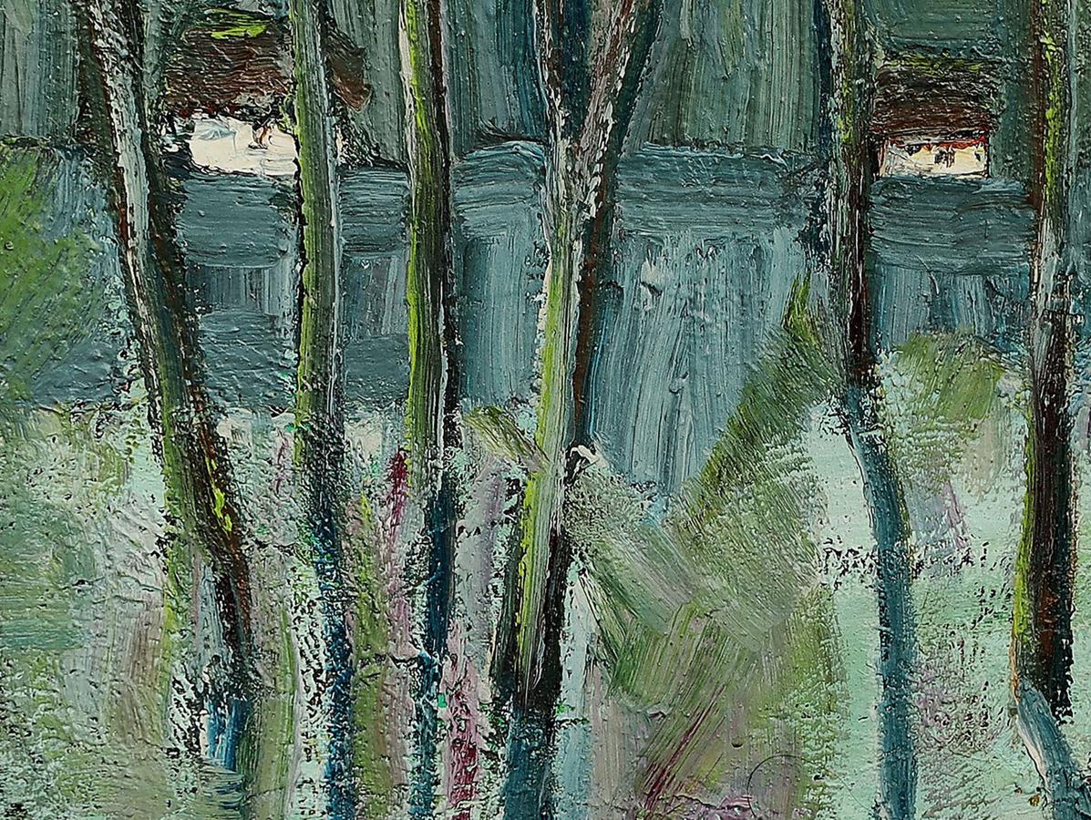 Abstract Oil painting Rural landscape Mazur Vladimir