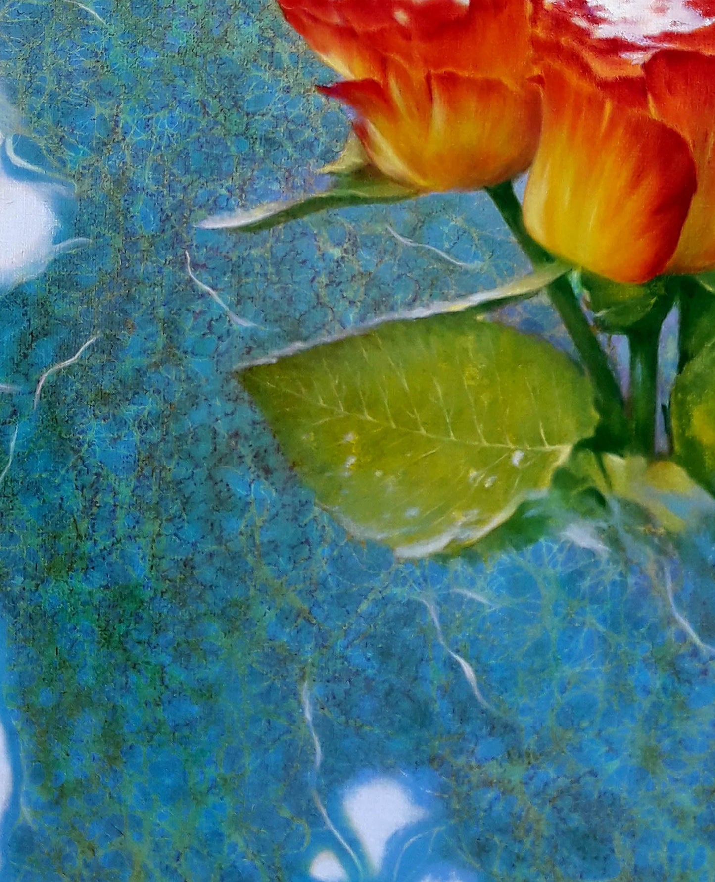 Oil painting Gift of roses Vasily Korkishko