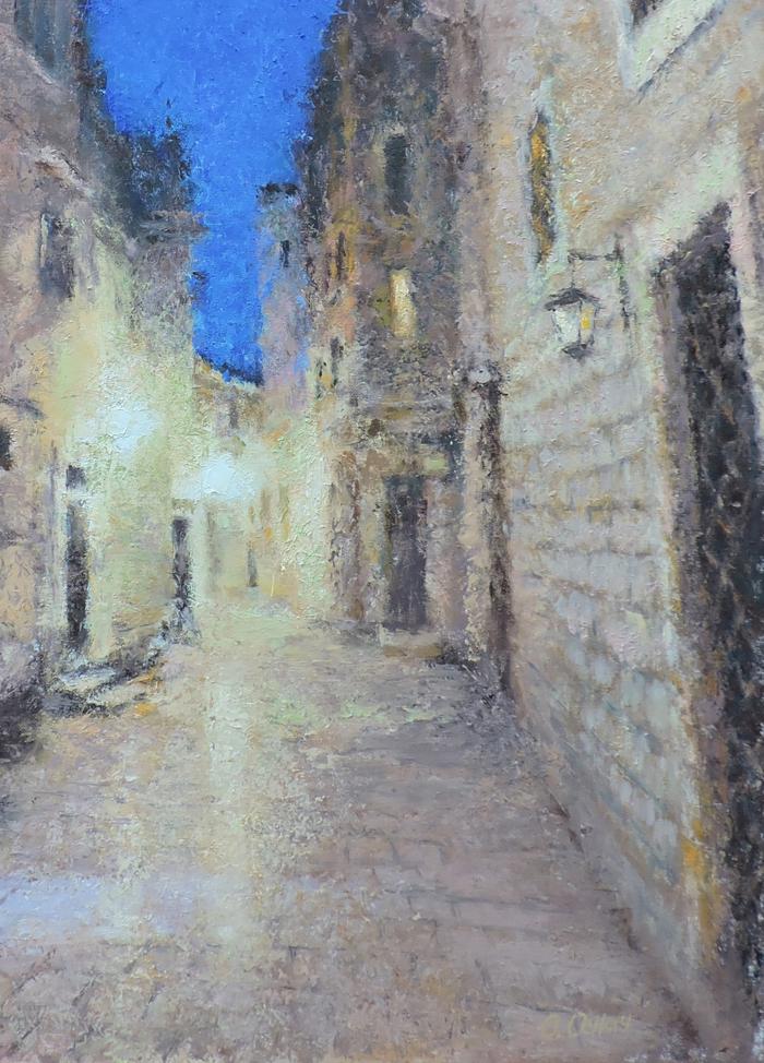 Tranquil Nightscapes: Oil Artwork by Osnach Olesia