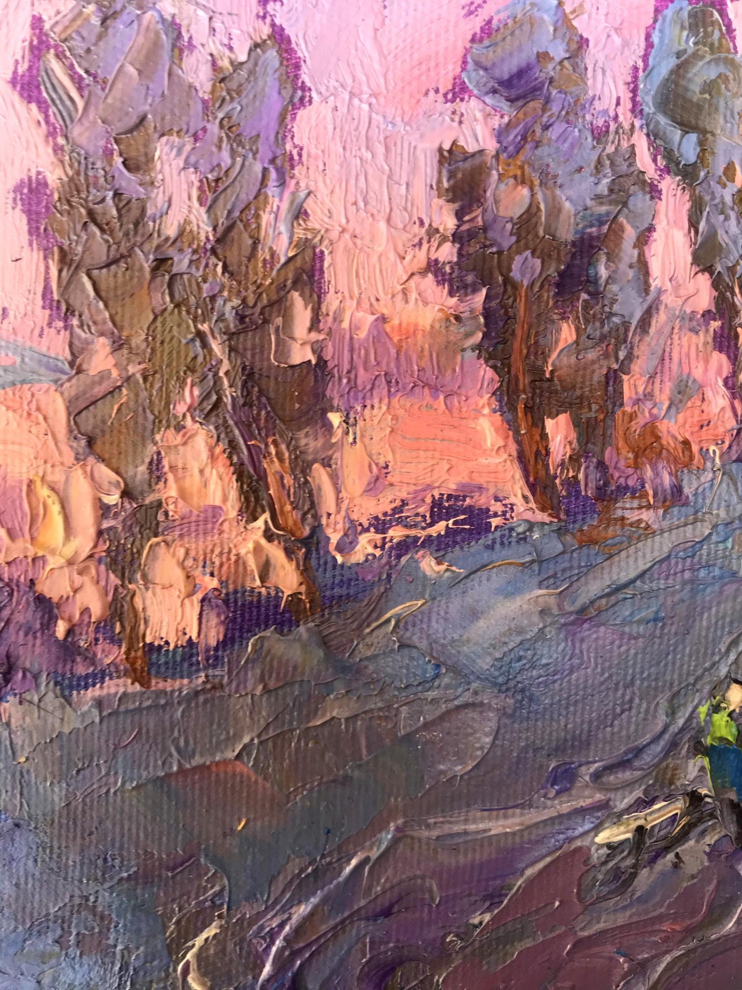 Oil Painting Nature Winter Landscape