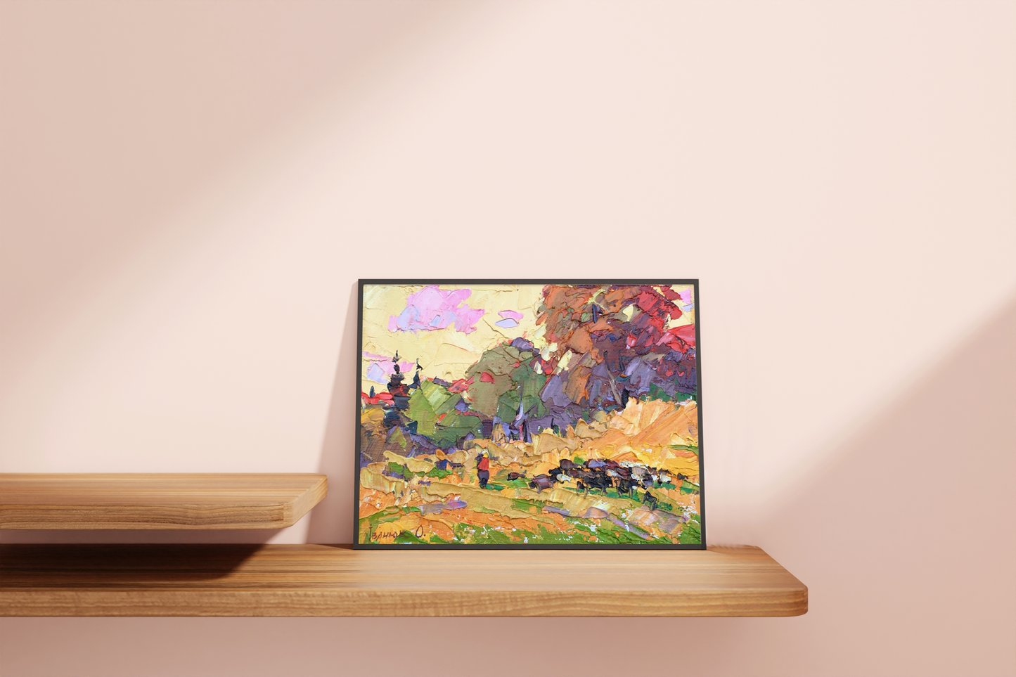 Oil painting Warm autumn