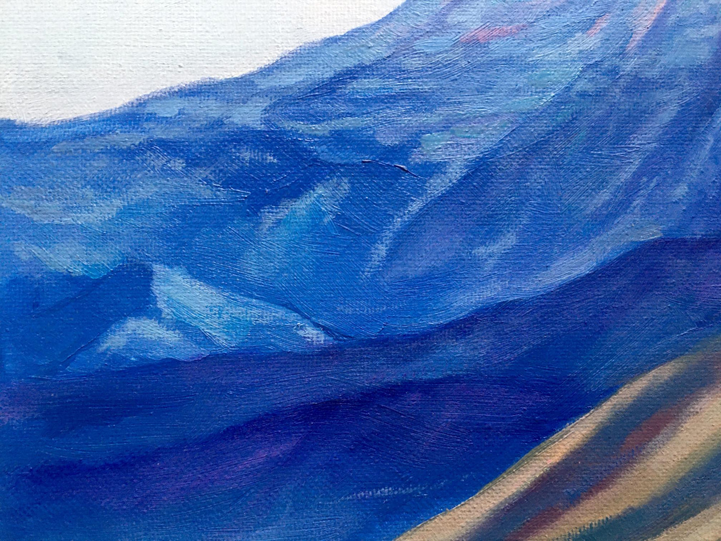 Oil painting Sunset behind the mountains Serdyuk Boris Petrovich