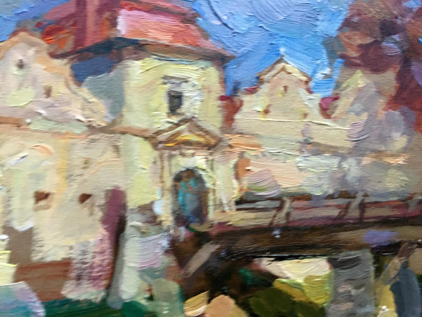 Oil painting Svirzh castle Batrakov Vladimir Grigorievich