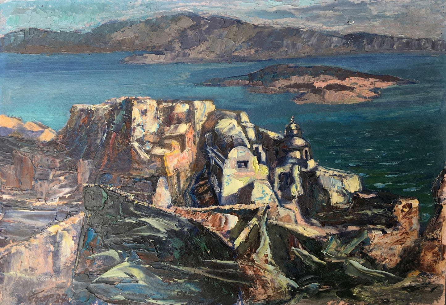 Oil painting Greece Batrakov Vladimir Grigorievich
