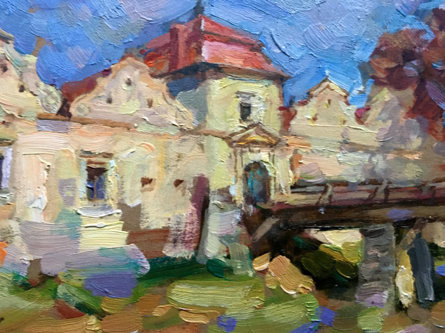 Oil painting Svirzh castle Batrakov Vladimir Grigorievich