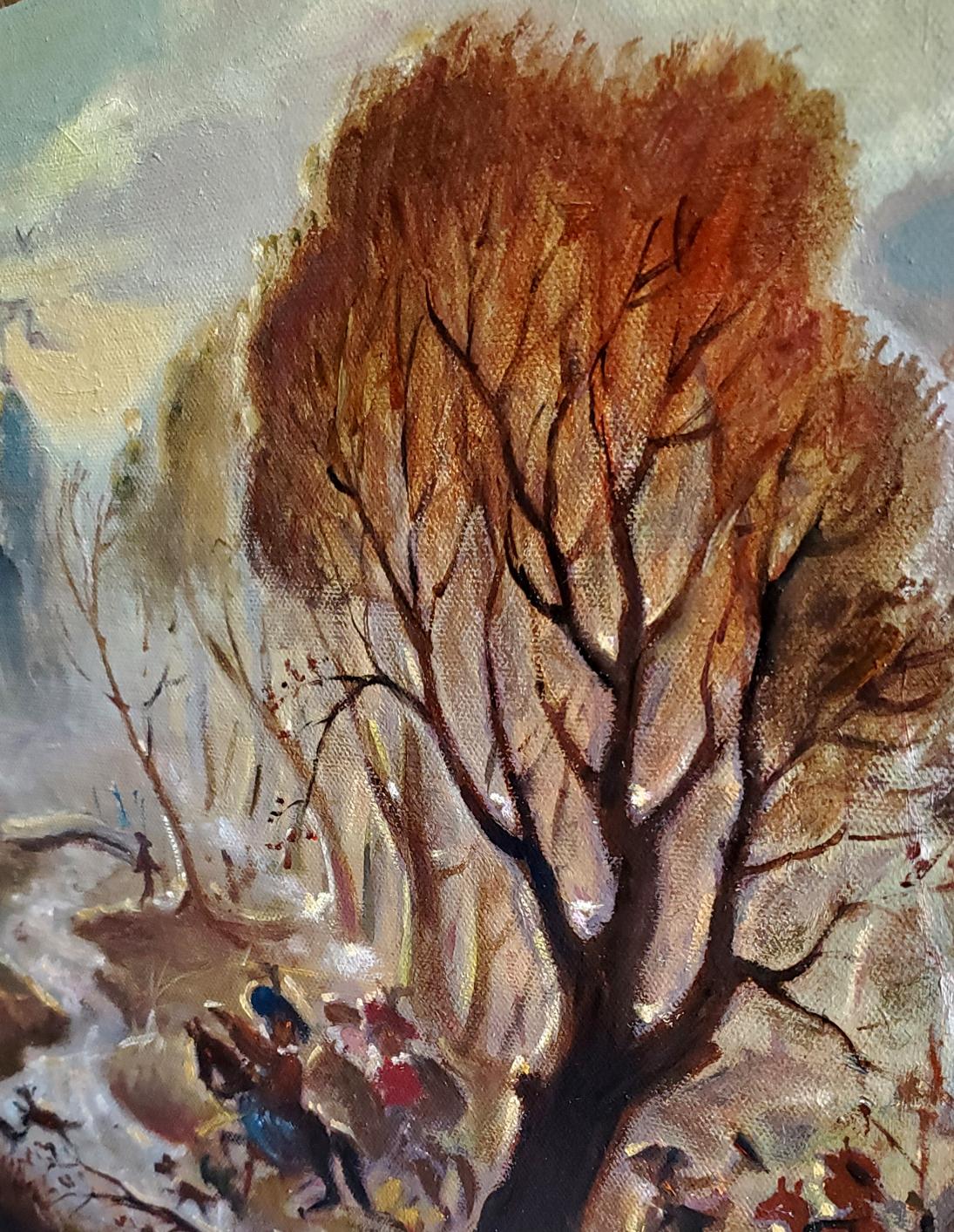 Oil painting Spring hunting Litvinov Daniil Olegovich