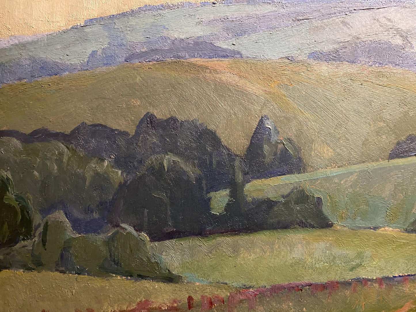 Oil painting Green meadow Nikolai Hrustalenko