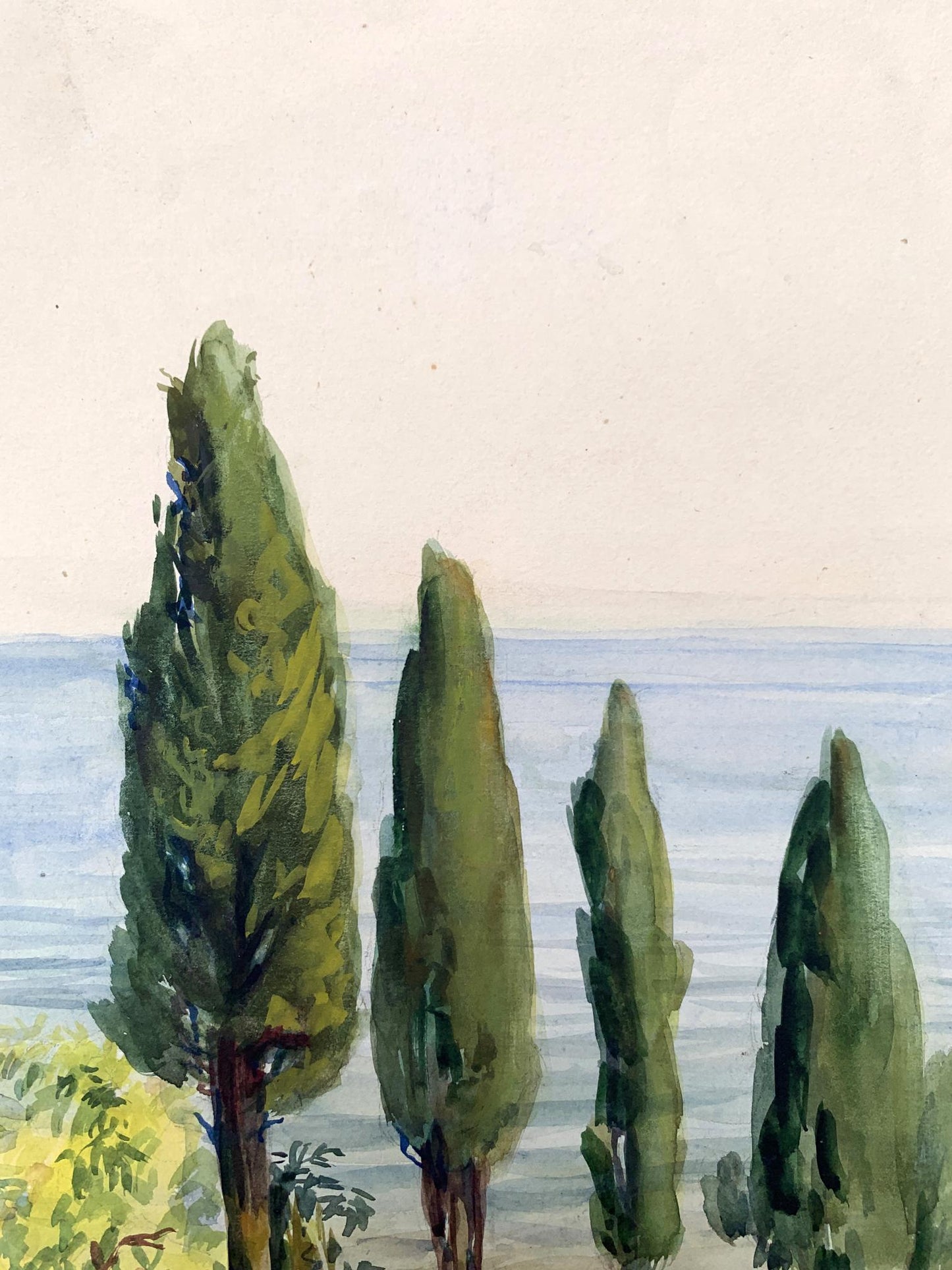 Watercolor painting Holidays at the resort Unknown artist
