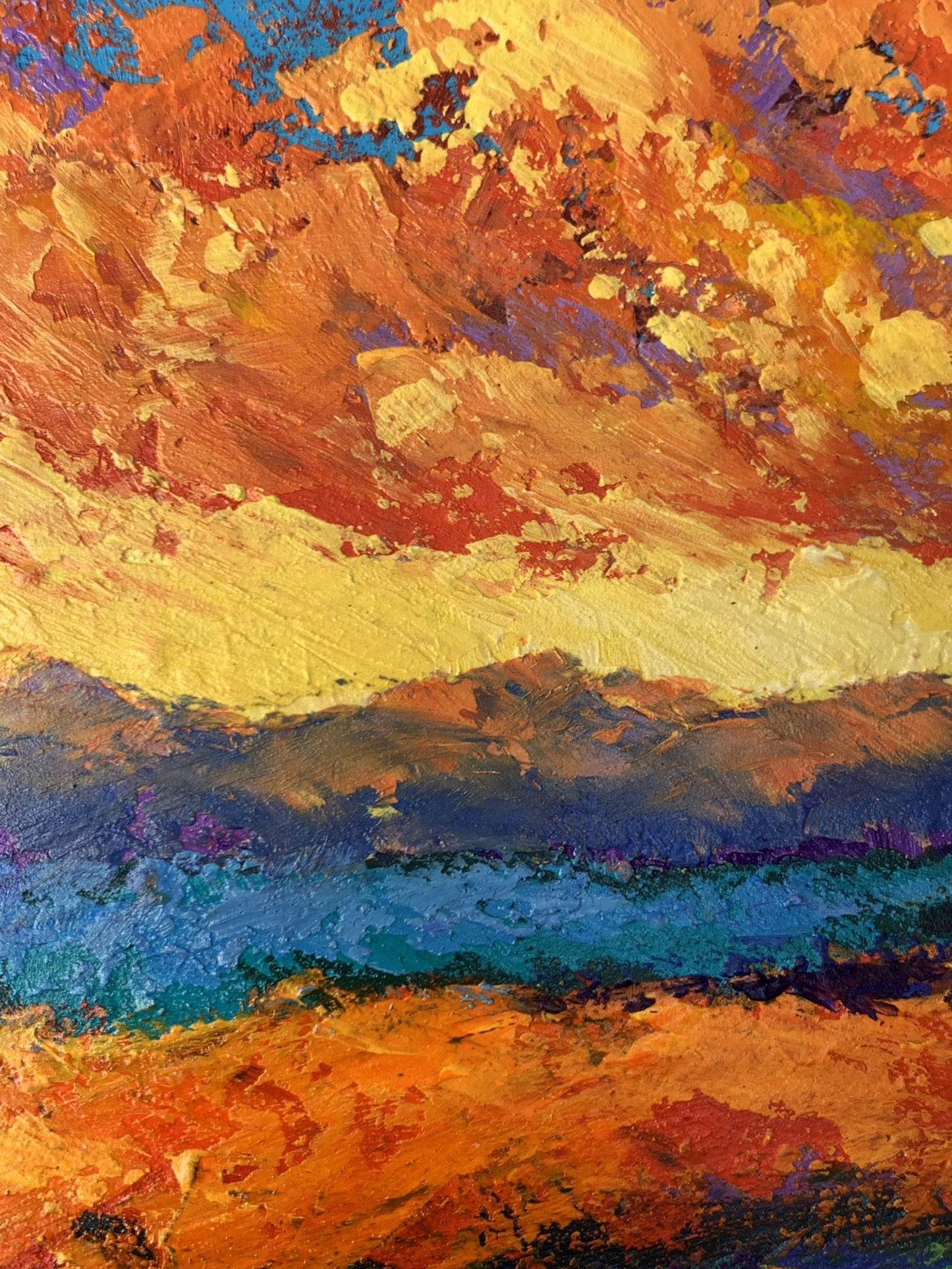 Oil painting Windy evening V. Zadorozhnya