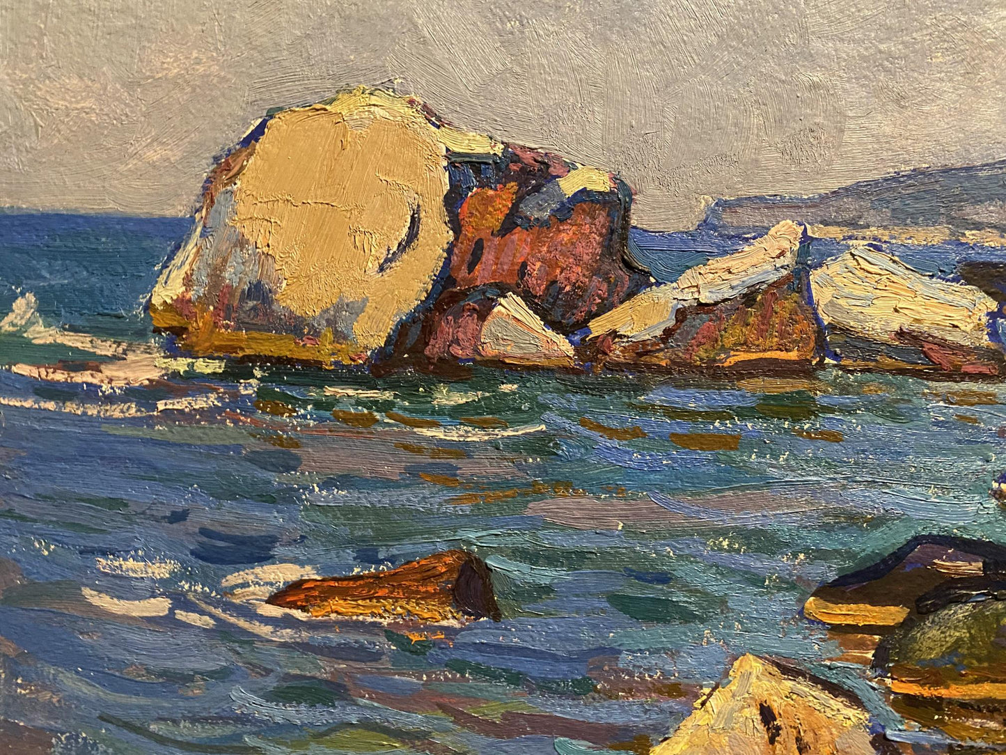 Oil painting Sea shore Grigoriy Ruban