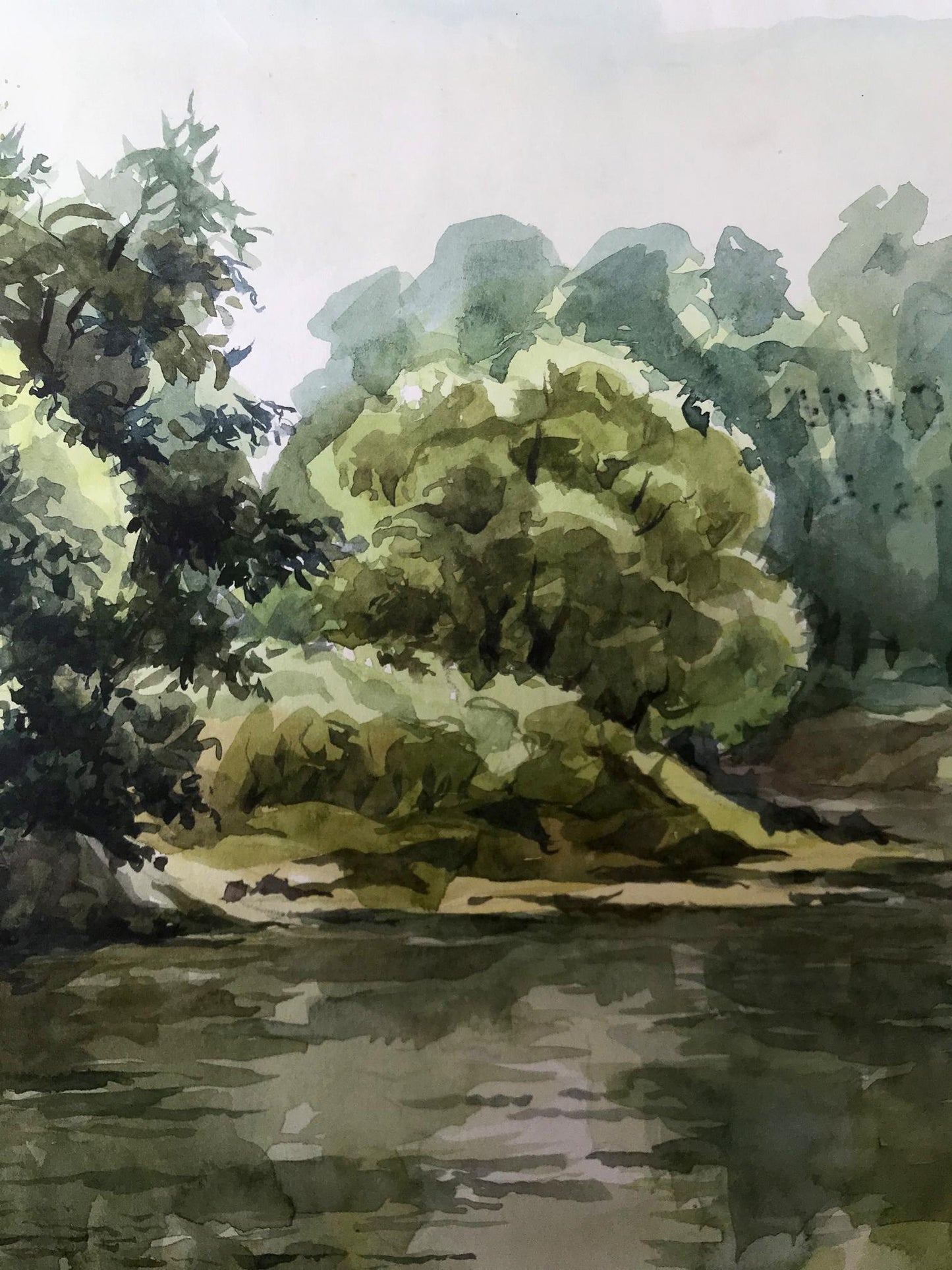 Watercolor painting Lovely day in nature Litvinov Oleg Arkad'yevich