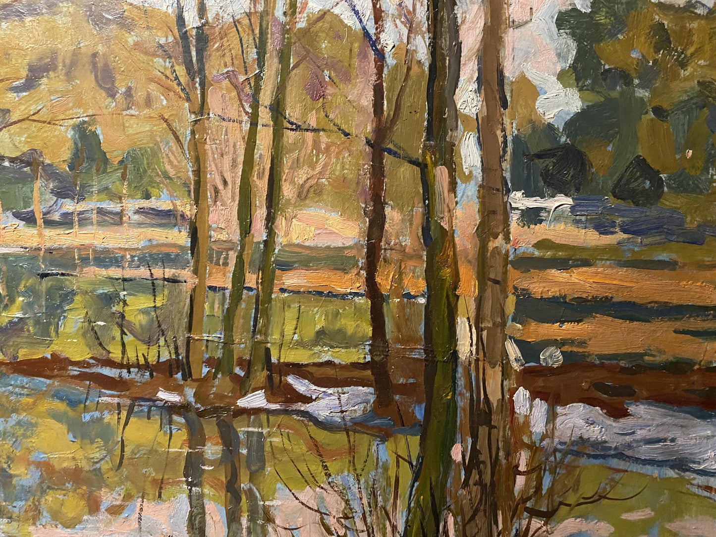 Oil painting Spring flood Boris Tal'ko