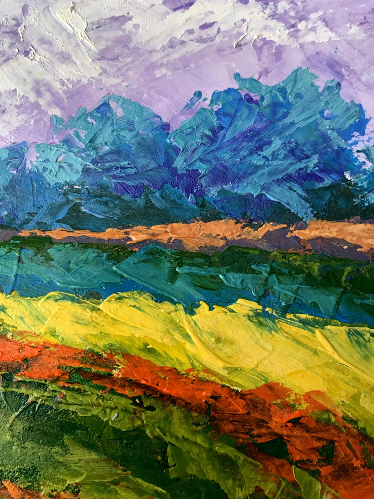 Oil painting Cloudy sunny day V. Zadorozhnya