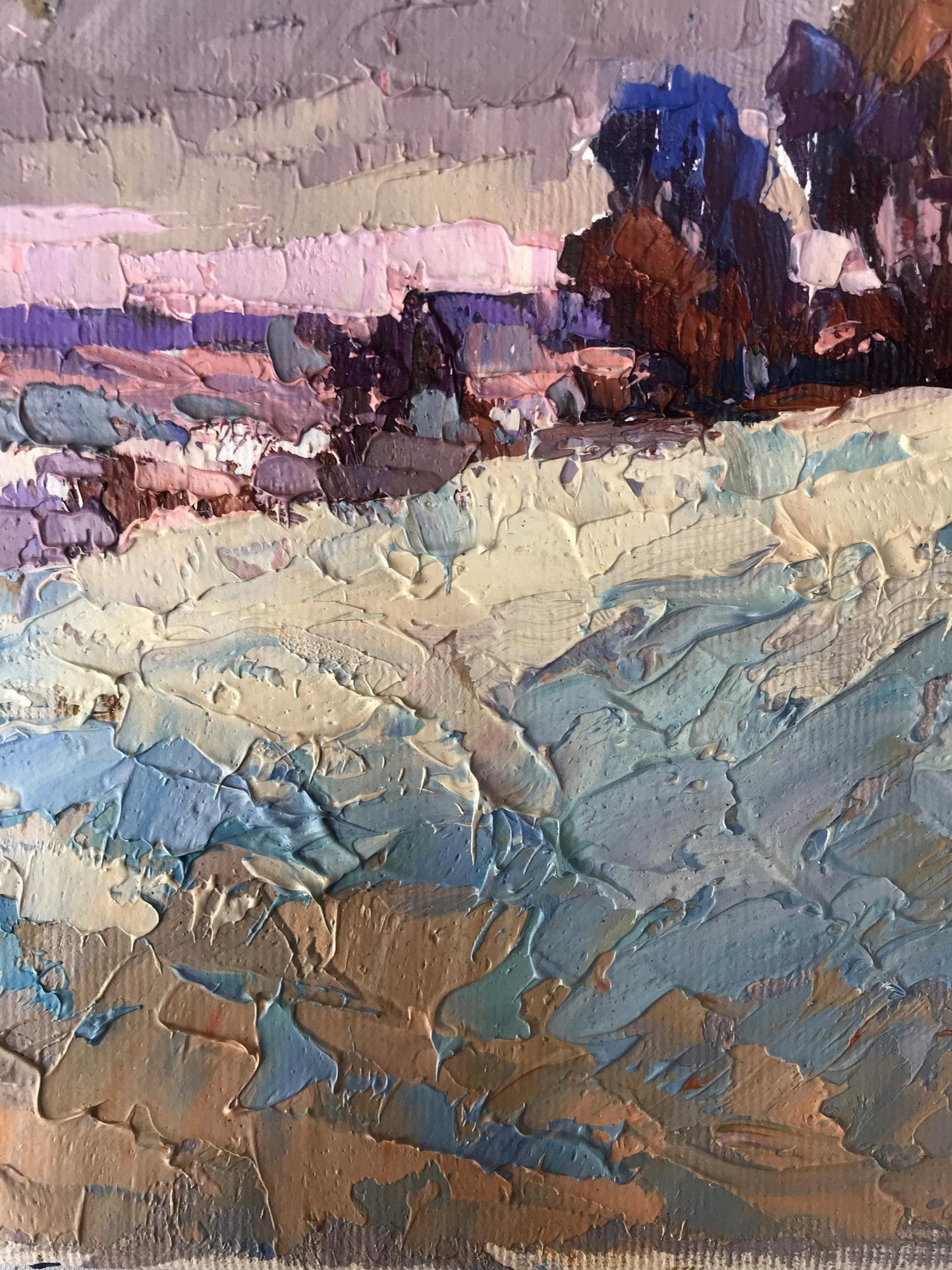 Oil painting Winter distance Oksana Ivanyuk
