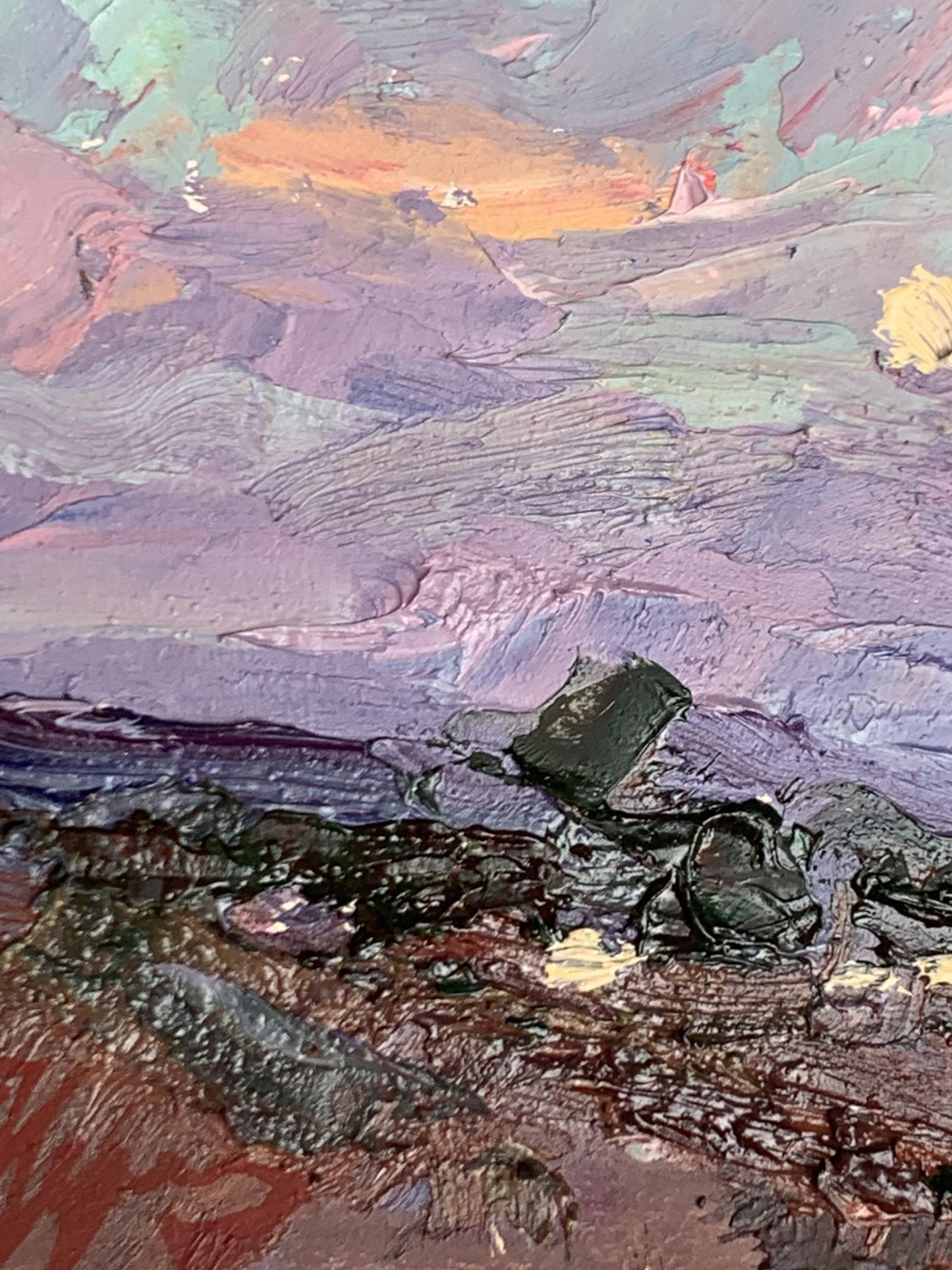 Oil painting Night is coming Oleksiyander Cherednichenko