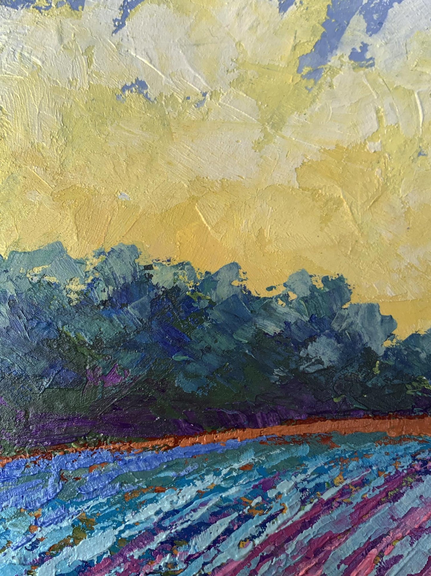 Oil painting Warm days in the fields V. Zadorozhnya