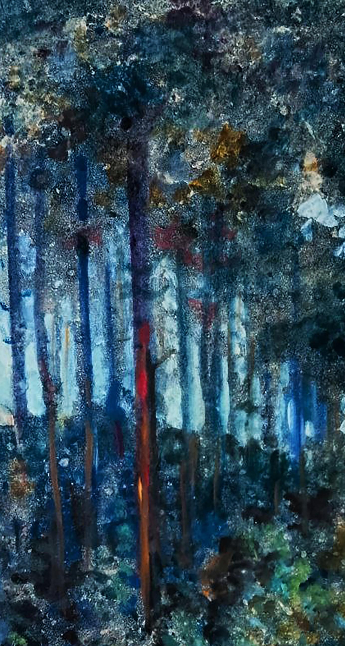 Oil painting Twilight in the forest Anatolii Duhnevich