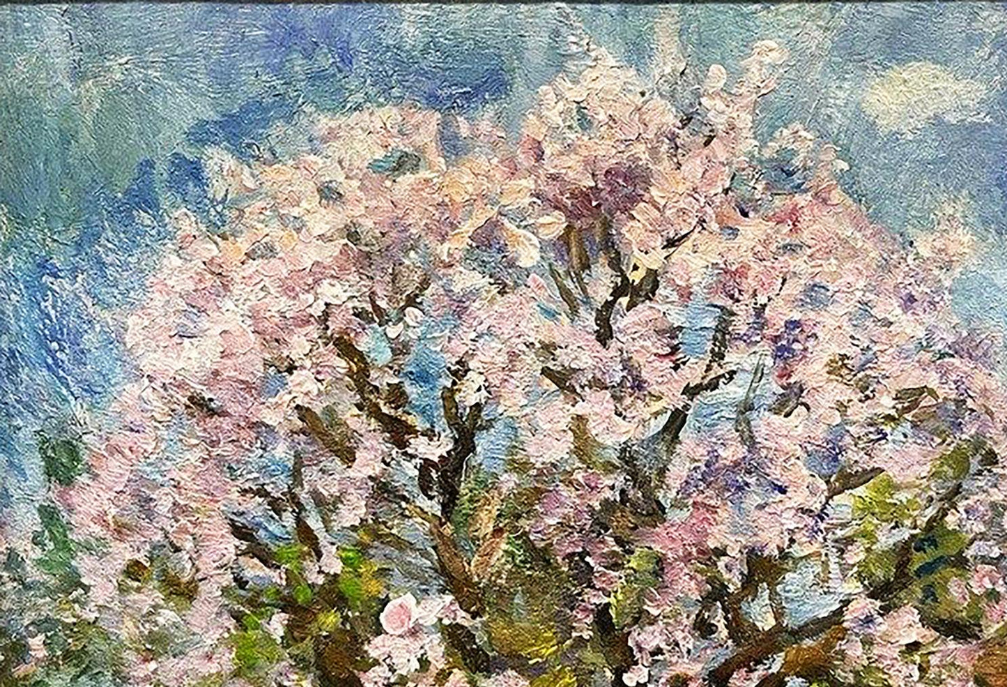 Oil painting Spring Rural Nature Yury Konovalov