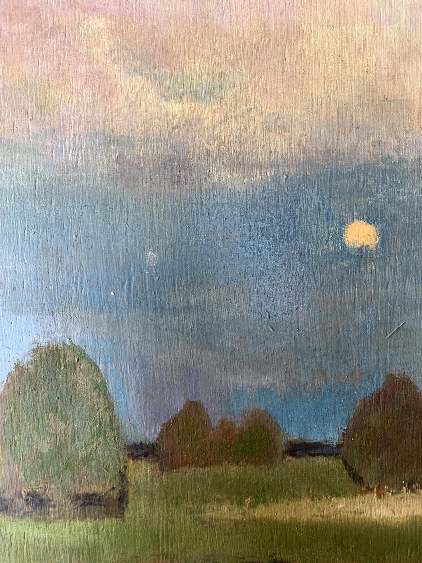 Oil painting In the night field Leonid Maistrenko