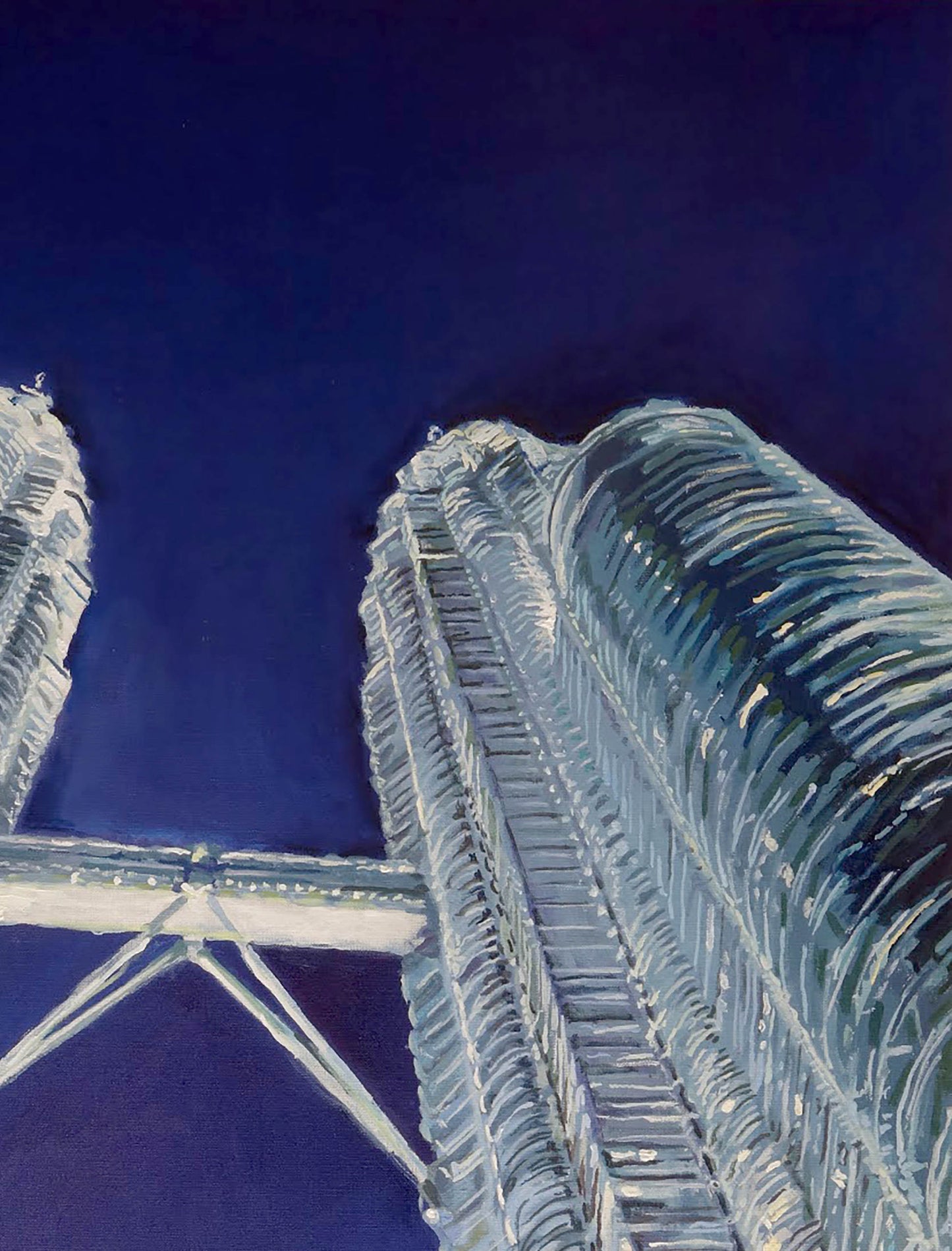 Oil painting Skyscrapers Varvarov Anatoly Viktorovich