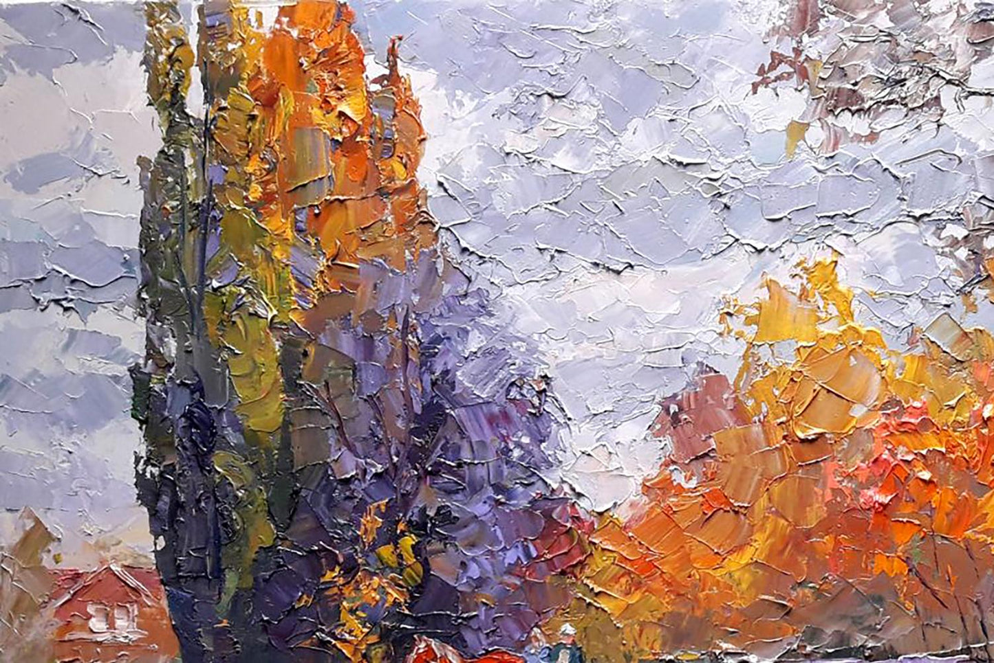 Oil painting Autumn Harvest Trip Boris Serdyuk