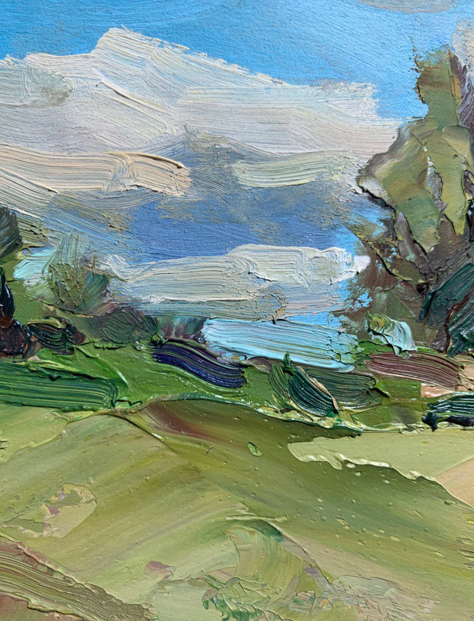 Oil Painting Spring countryside