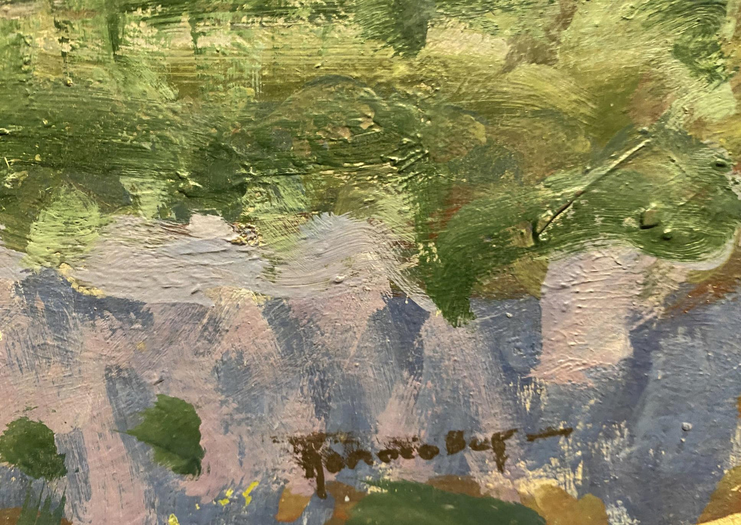 Oil painting White houses Georgy Kolosovsky