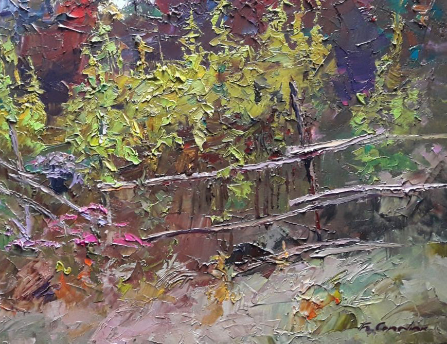 Oil painting Autumn evening Boris Serdyuk