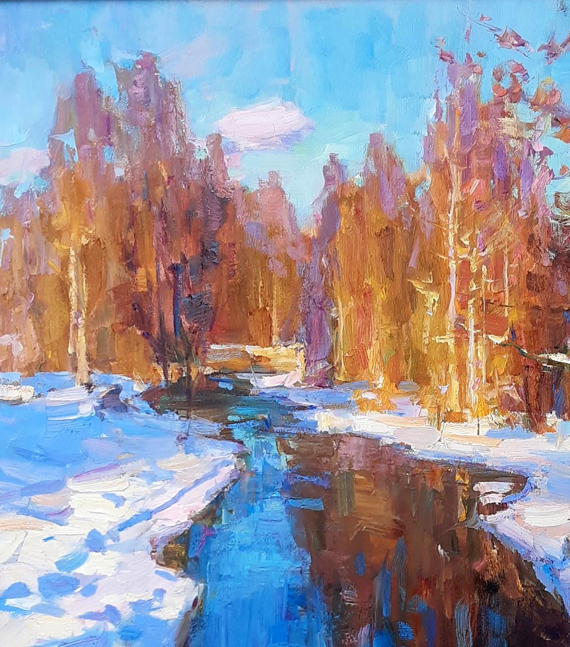 Oli painting Sunny Nature Landscape Miacheslav Tepeta