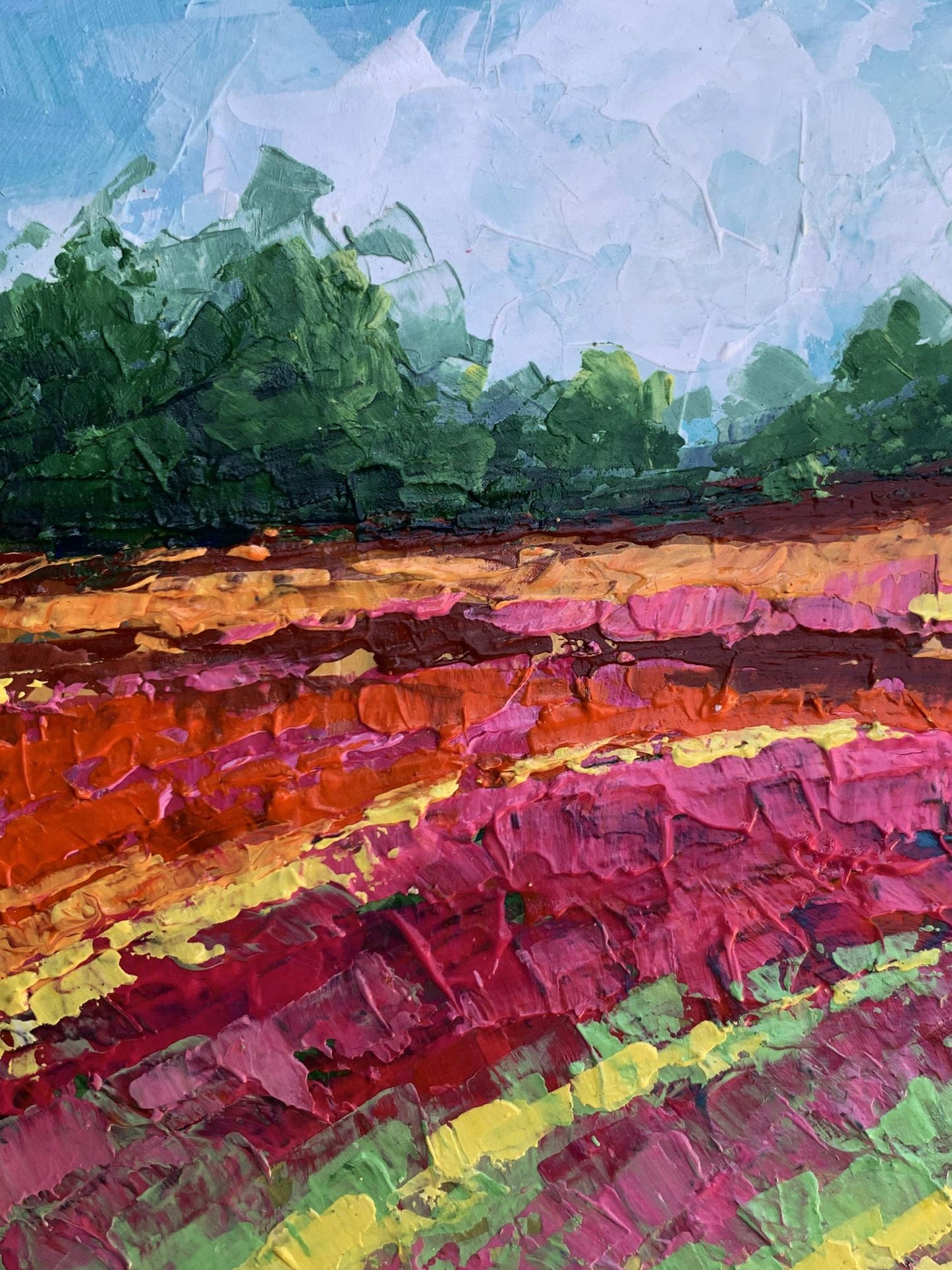 Oil painting Colorful field V. Zadorozhnya
