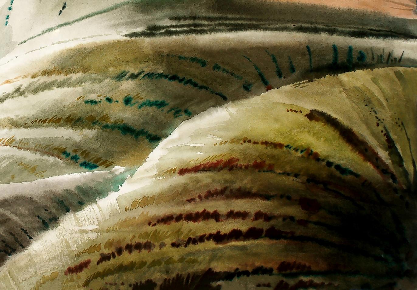 Watercolor painting Eastern Crimea Egor Shvachunov