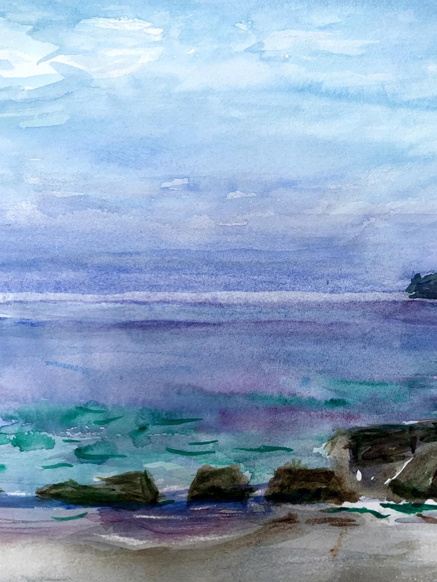 Watercolor painting Before the storm Unknown artist