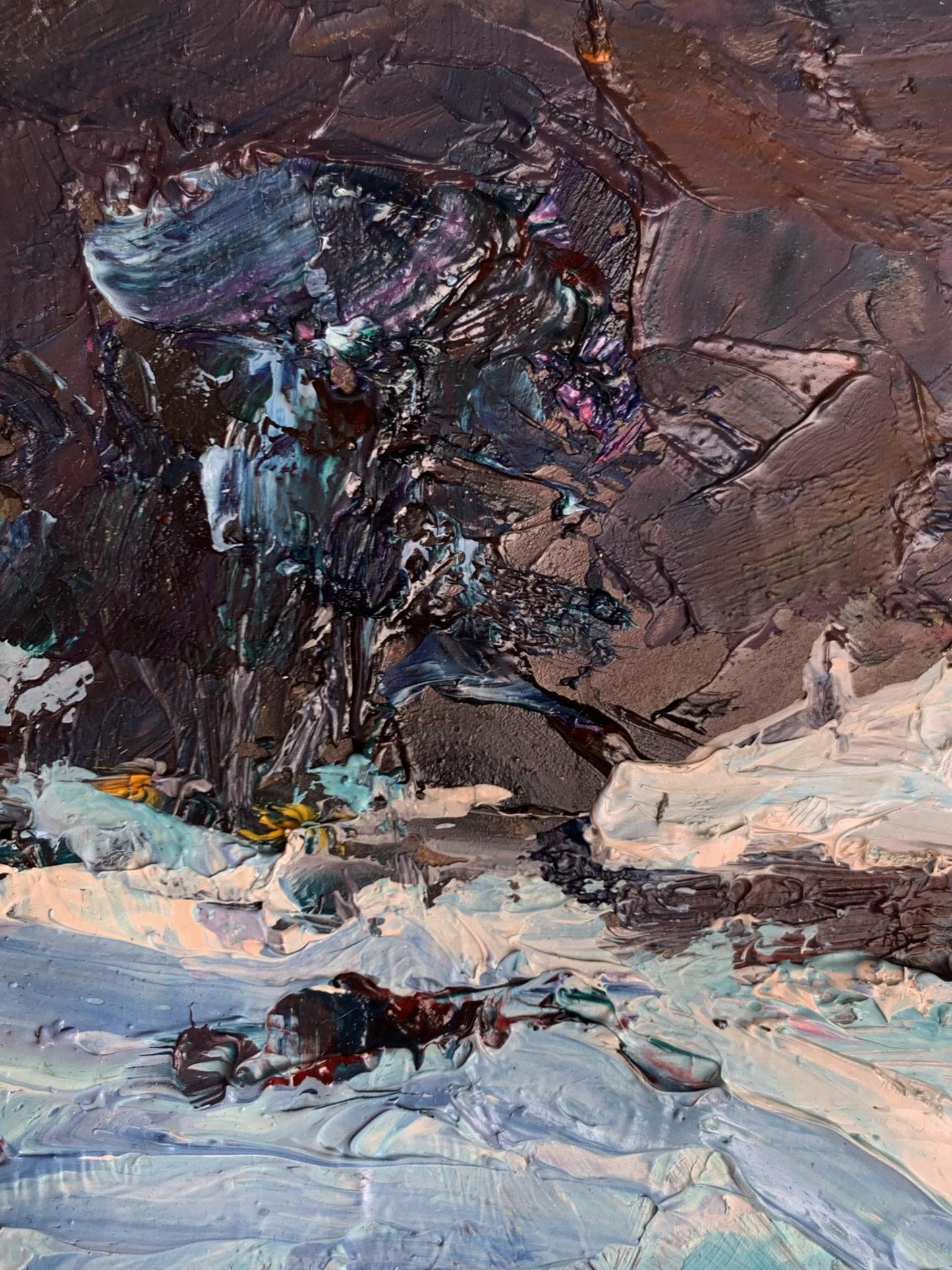 Oil painting Winter night Oleksiyander Cherednichenko
