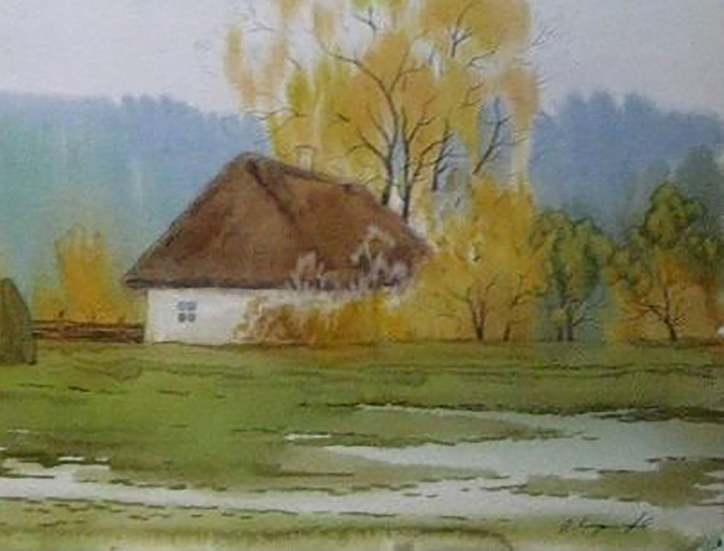 In his watercolor piece, Valery Savenets illustrates the aftermath of rainfall