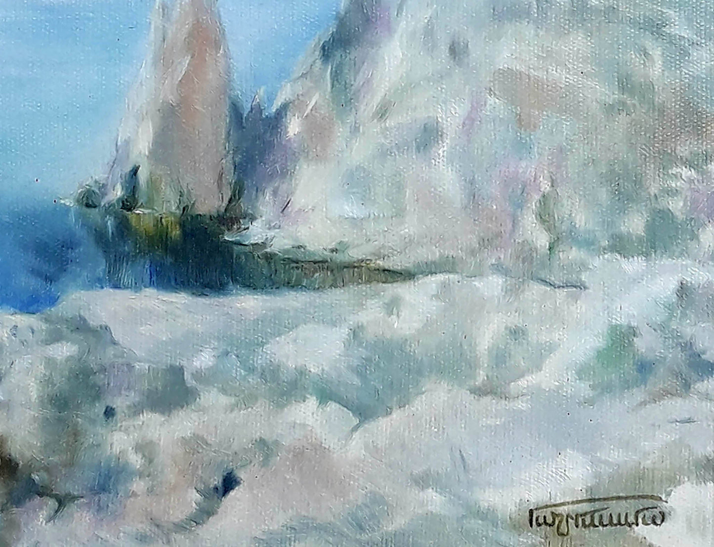Oil painting Nautical motive Korkishko Vasily