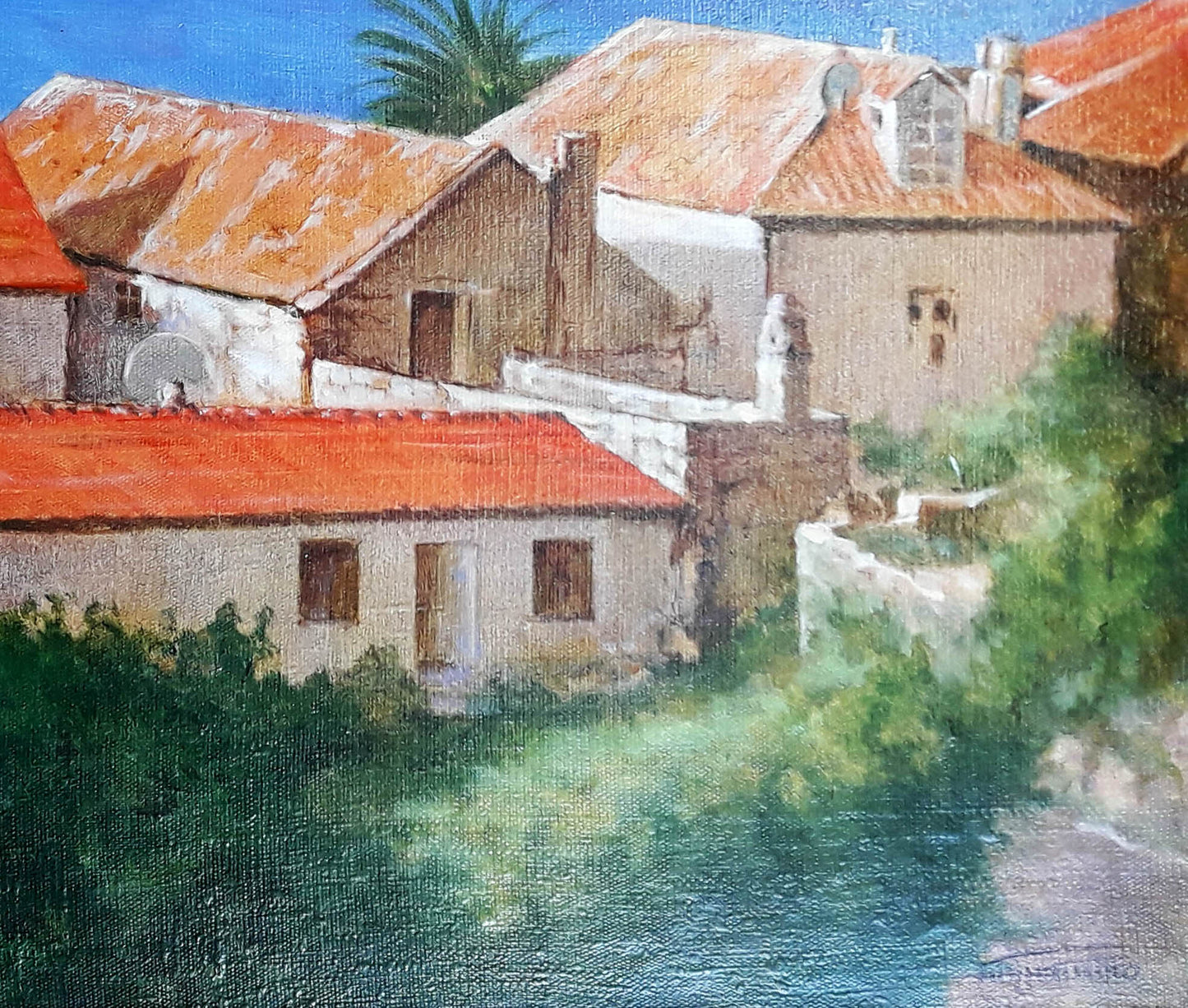 Oil painting Villas by the sea Vasily Korkishko