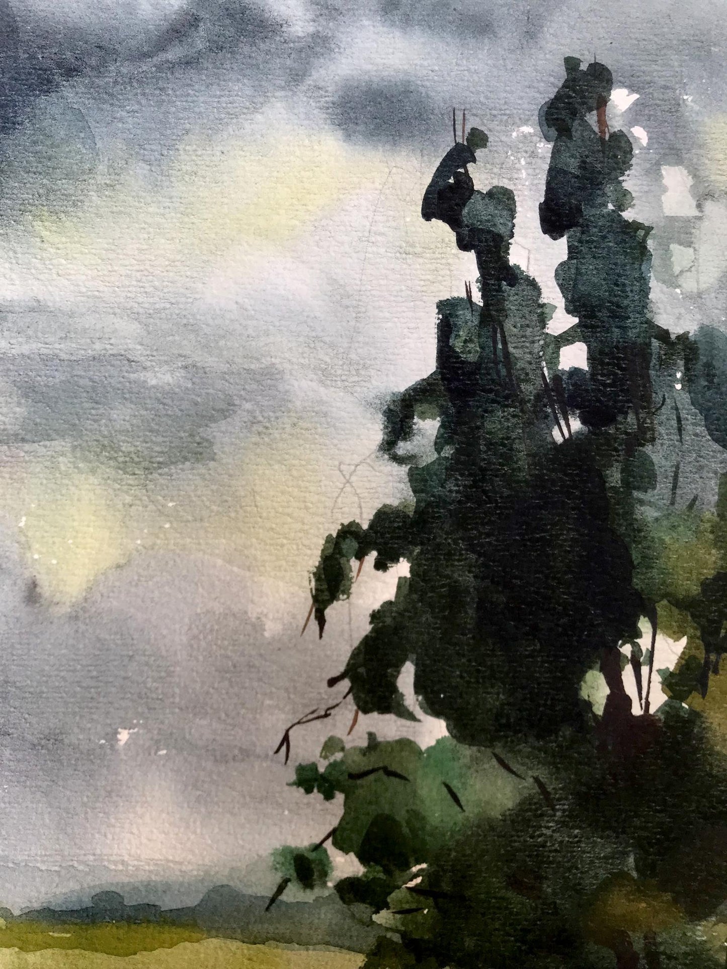 Watercolor painting Before the storm Litvinov Oleg Arkad'yevich