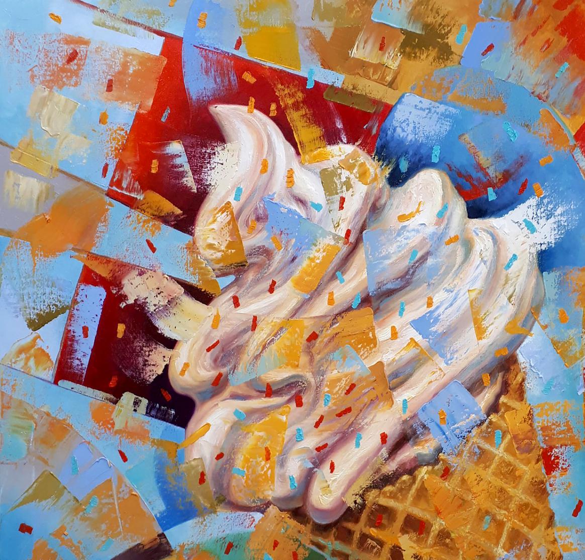 Abstract painting still life