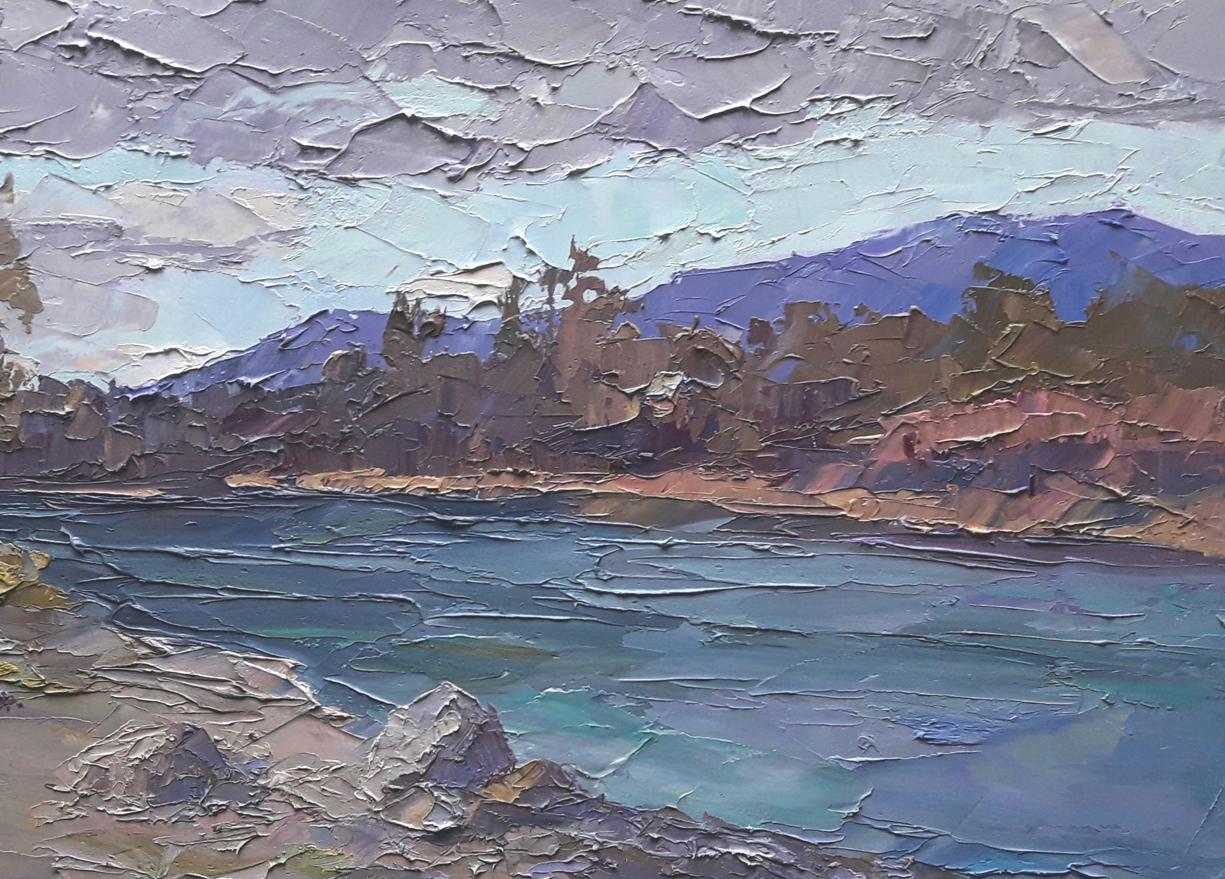 Oil painting The Tisza River Serdyuk Boris Petrovich