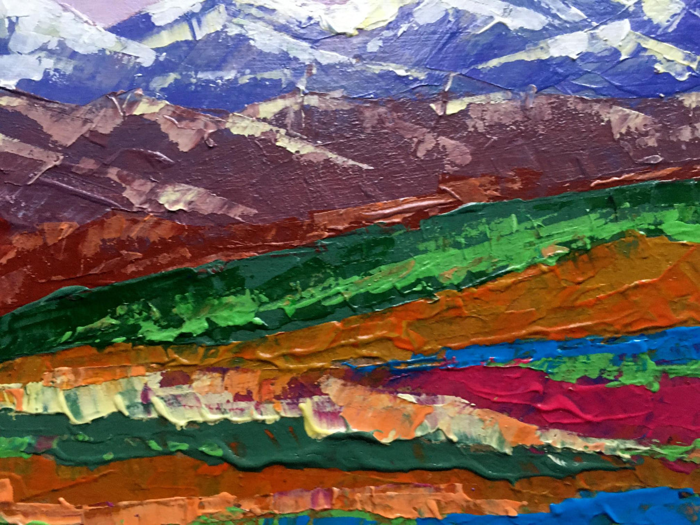 Oil painting Evening in the mountains Zadorozhnya V. V.