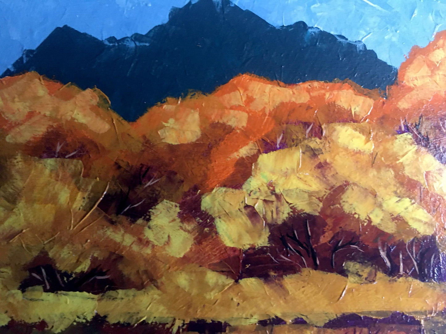 Oil painting Autumn mountains V. Zadorozhnya