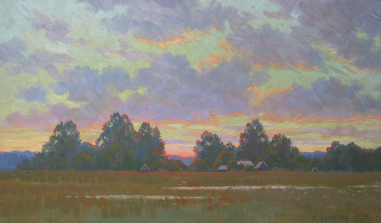 Oil painting Evening came Savenets Valery