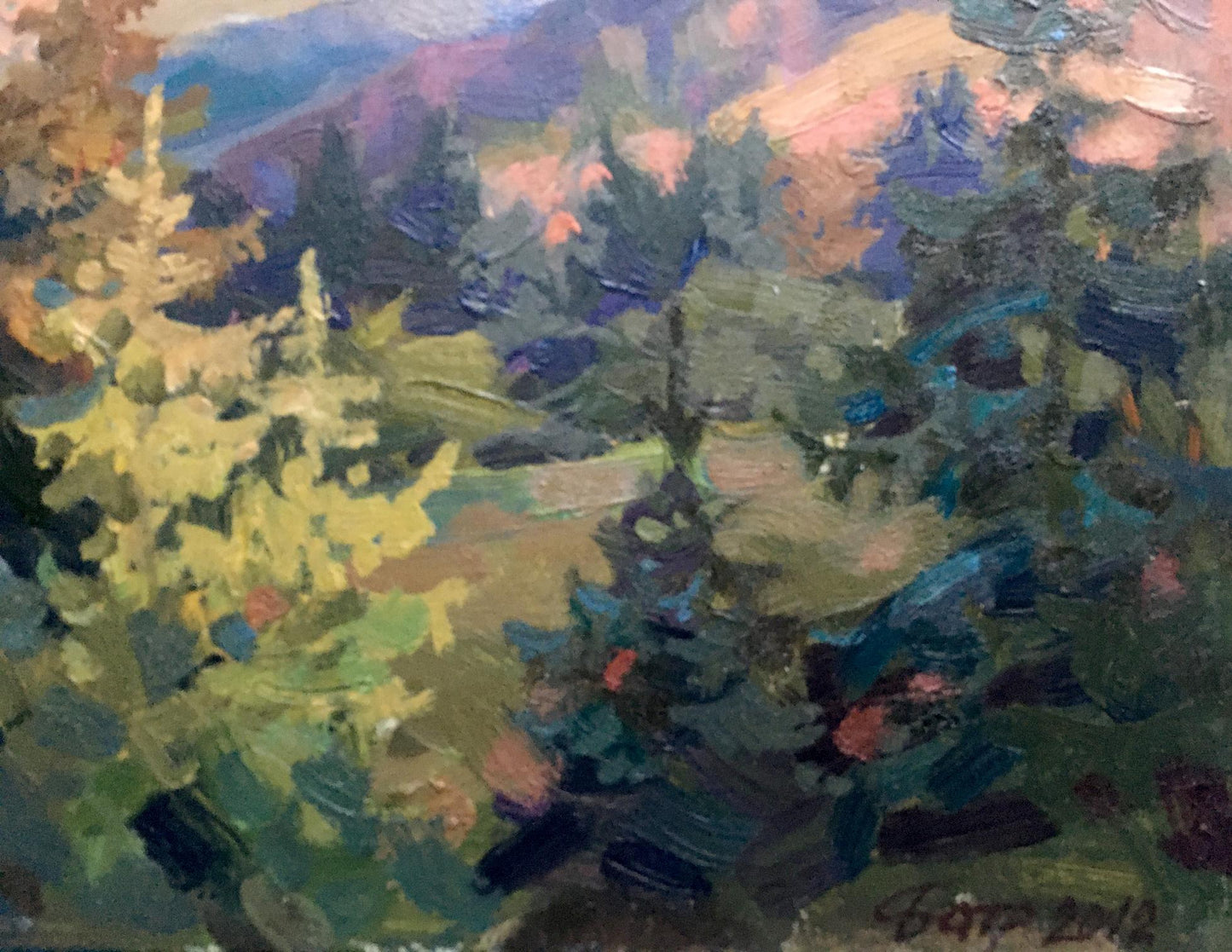 Oil painting Morning in the mountains Batrakov Vladimir Grigorievich