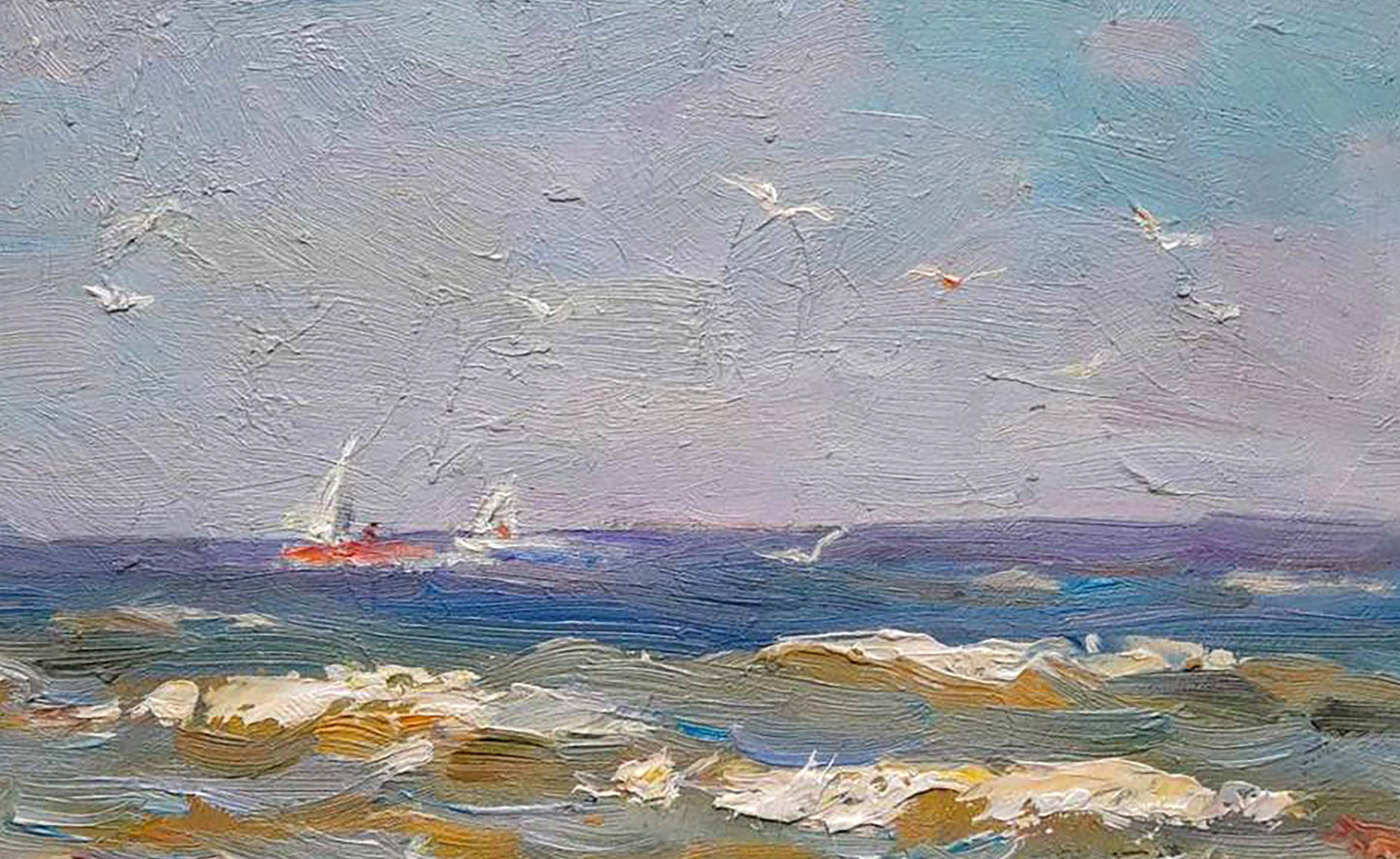 Ivan Mikhailovich Kovalenko's oil artwork portraying the coast of Odessa