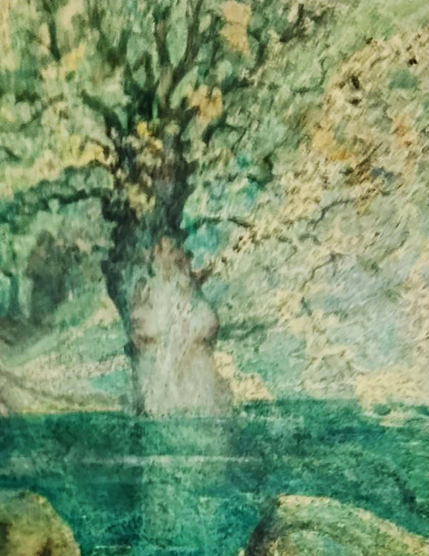 Oil painting Flowering tree in the lake Anatolii Duhnevich