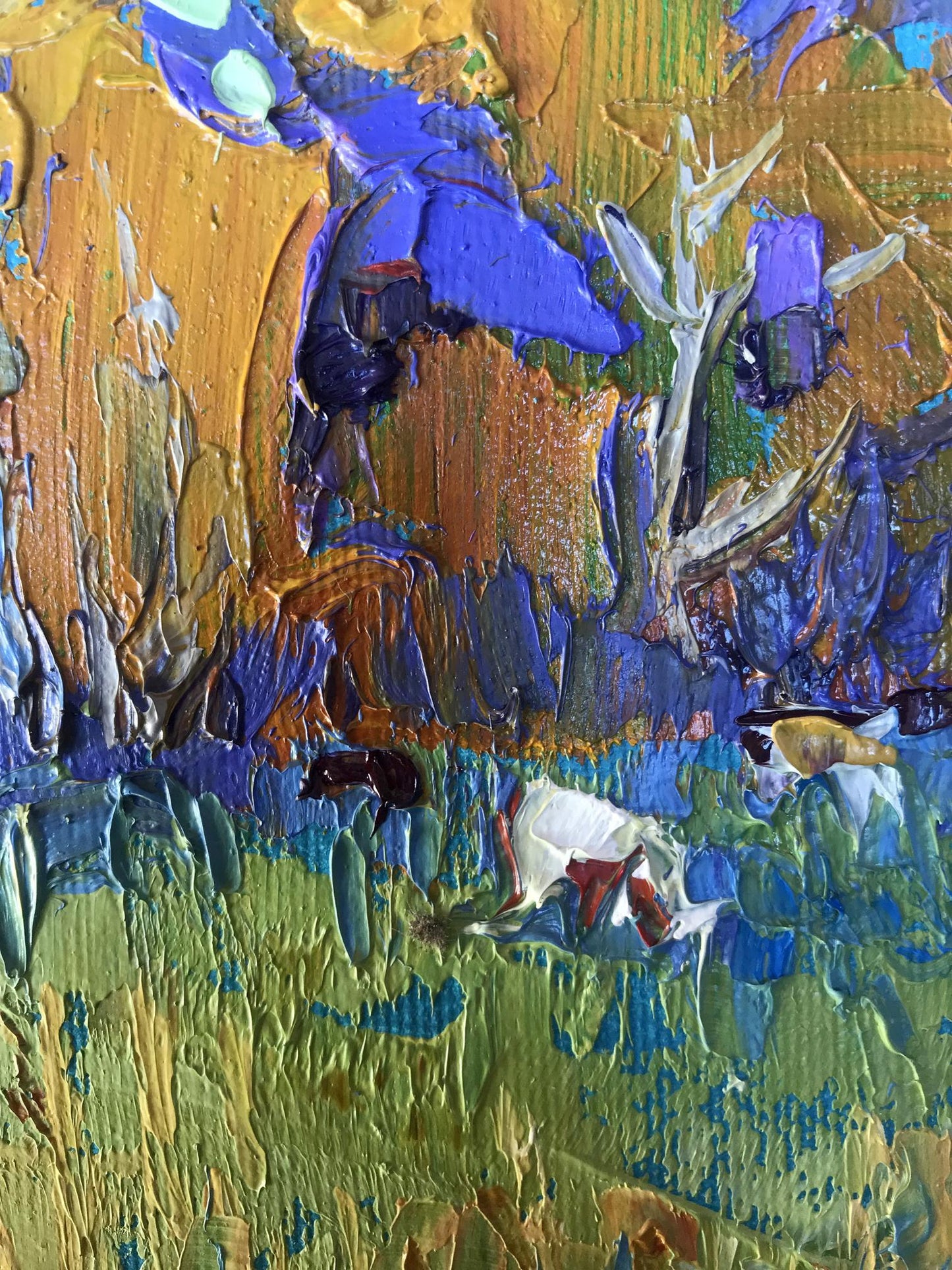 Oil Painting Nature Landscape Village landscape Art