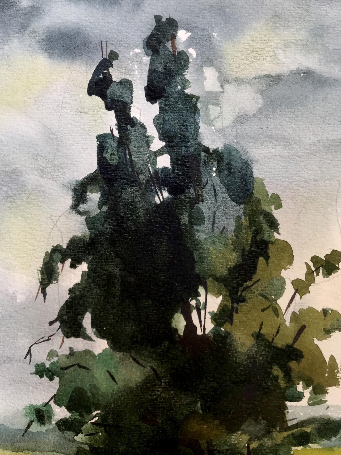 Watercolor painting Before the storm Litvinov Oleg Arkad'yevich