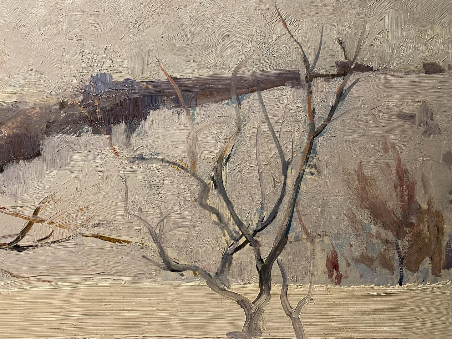 Oil painting Winter landscape Georgiy Petrov